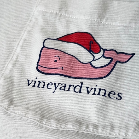 Vineyard Vines Naughty Nice Whale Santa Christmas Long Sleeve Tee - Picture 5 of 13